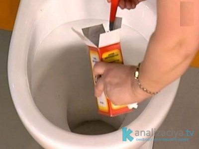 Очистка труб от жира при помощи соды 