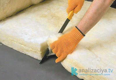 Стекловата для утепления канализационных труб