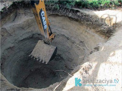Котлован для выгребной ямы 