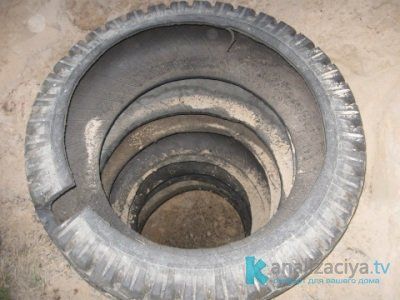 Выгребная яма из шин