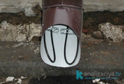 Как осуществляется подогрев водосточных труб?