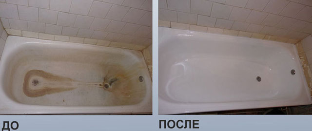 реставрация ванны эмалью