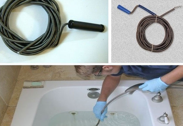 как удалить засор в ванной