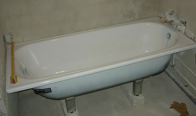 высота ванны от пола стандарт