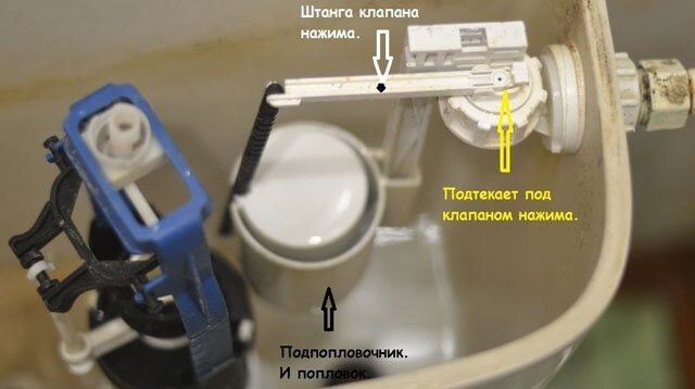 протекает сливной бачок унитаза