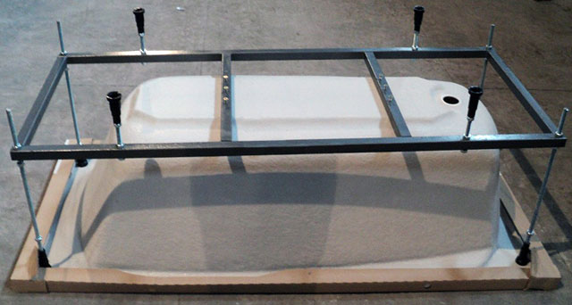 высота чугунной ванны с ножками от пола