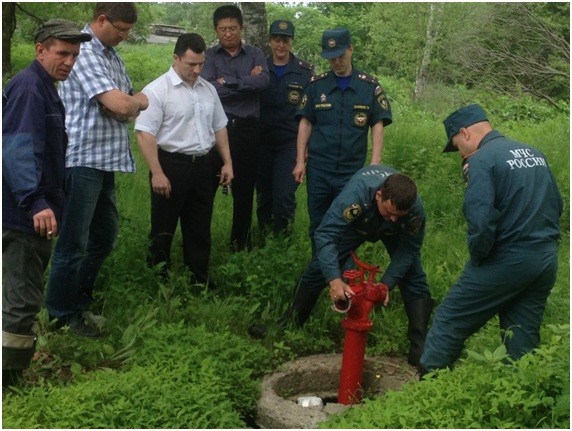 Установка гидранта